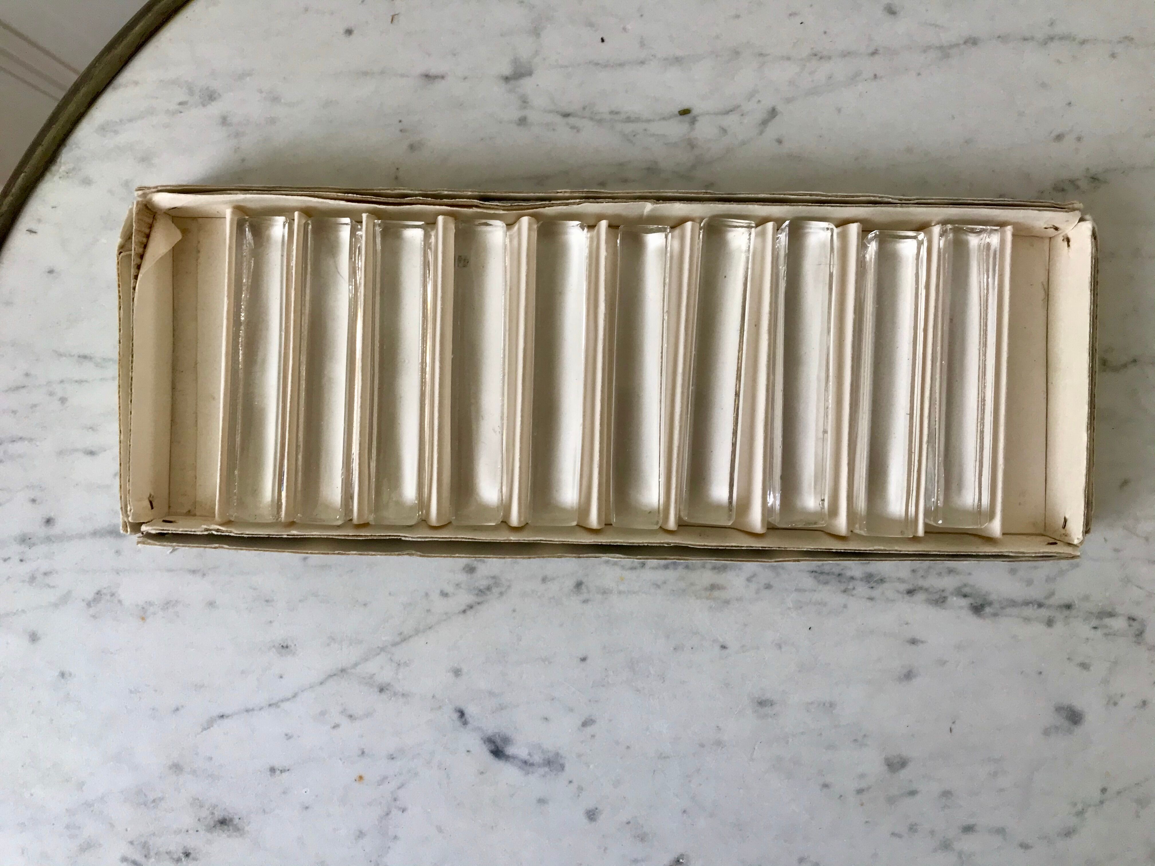 Set of 10 50s crystal knife holders