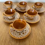 Niderviller Fauve model coffee set – 14 pieces, stamped, excellent