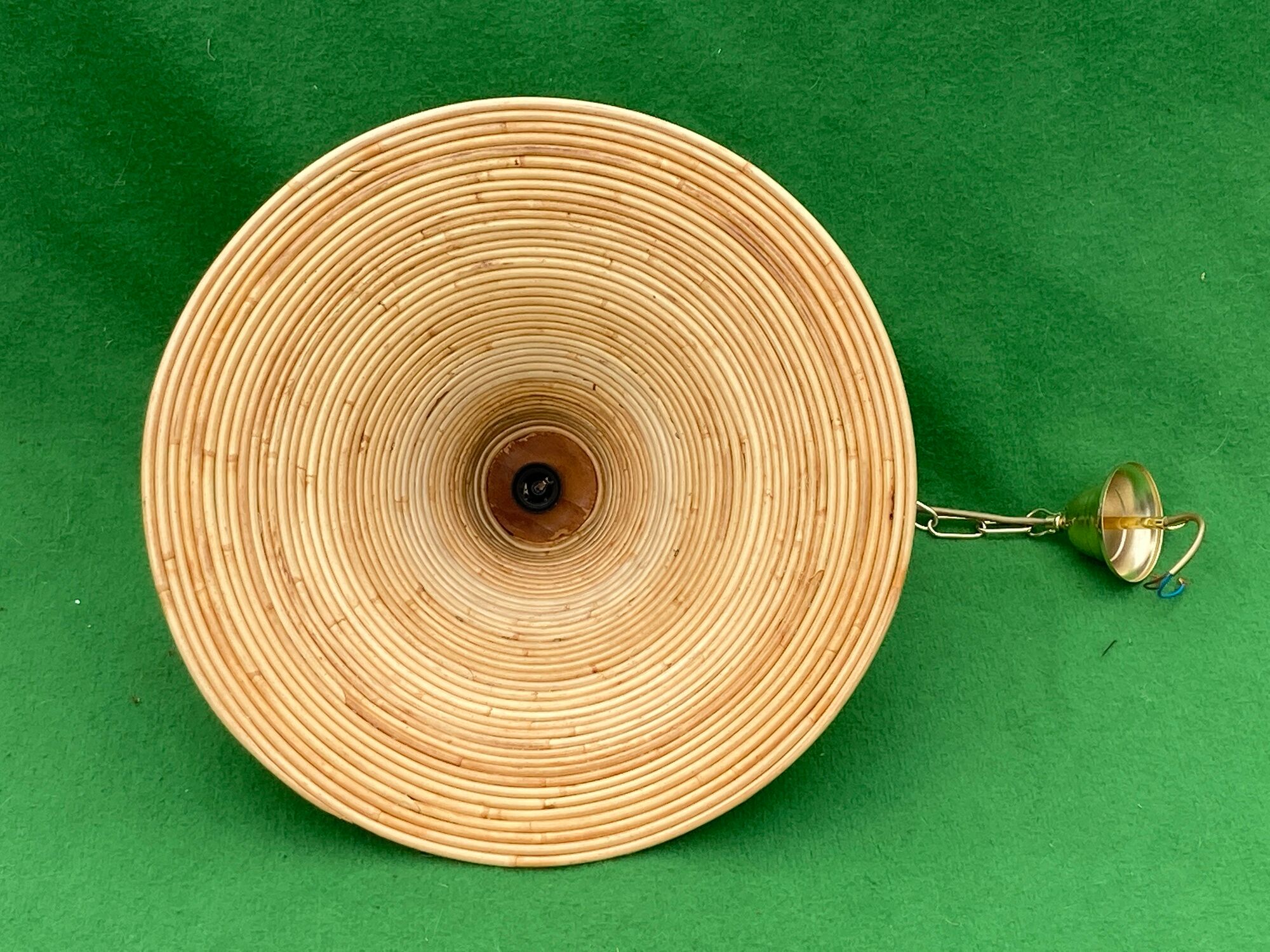 Pencil reed rattan wicker pendant lamp