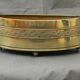 Small old oval brass pot cover