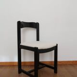 6 black lacquered and terry chairs