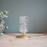 Chiseled glass table lamp