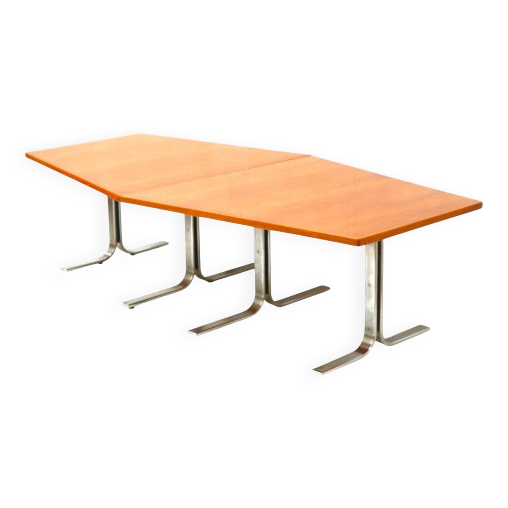 Large vintage conference table / dining table by Lübke from the 70s