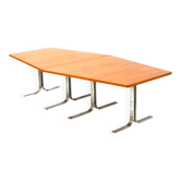 Large vintage conference table / dining table by Lübke from the 70s
