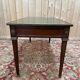 Flat desk – Louis XVI style – Mahogany, green leather, bronze