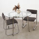Glass table, Italian design, 1980s, made in Italy