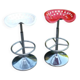 Pair of Etienne Fermigier designer stools, Mirima mower model, publisher