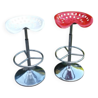 Paire de tabourets design Etienne Fermigier modèle faucheuse Mirima éditeur
