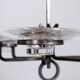 Art deco iron and glass candlestick by erik höglund