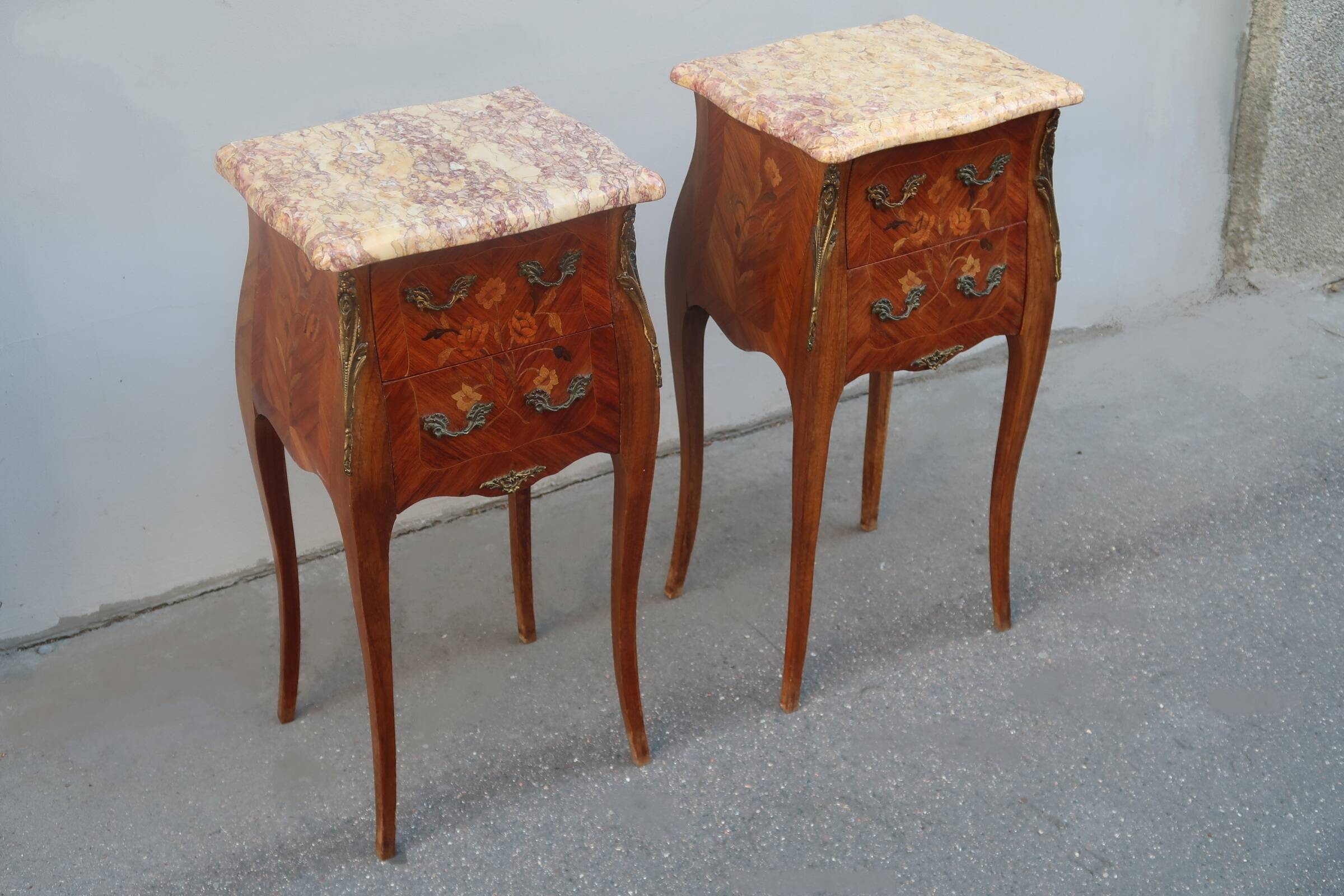 Pair of Louis XV style bedside tables