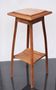 Art Nouveau wood stand planter with stone plaque