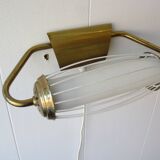 Scandinavian wall lamp in glass and brass