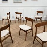 6 Scandinavian teak chairs