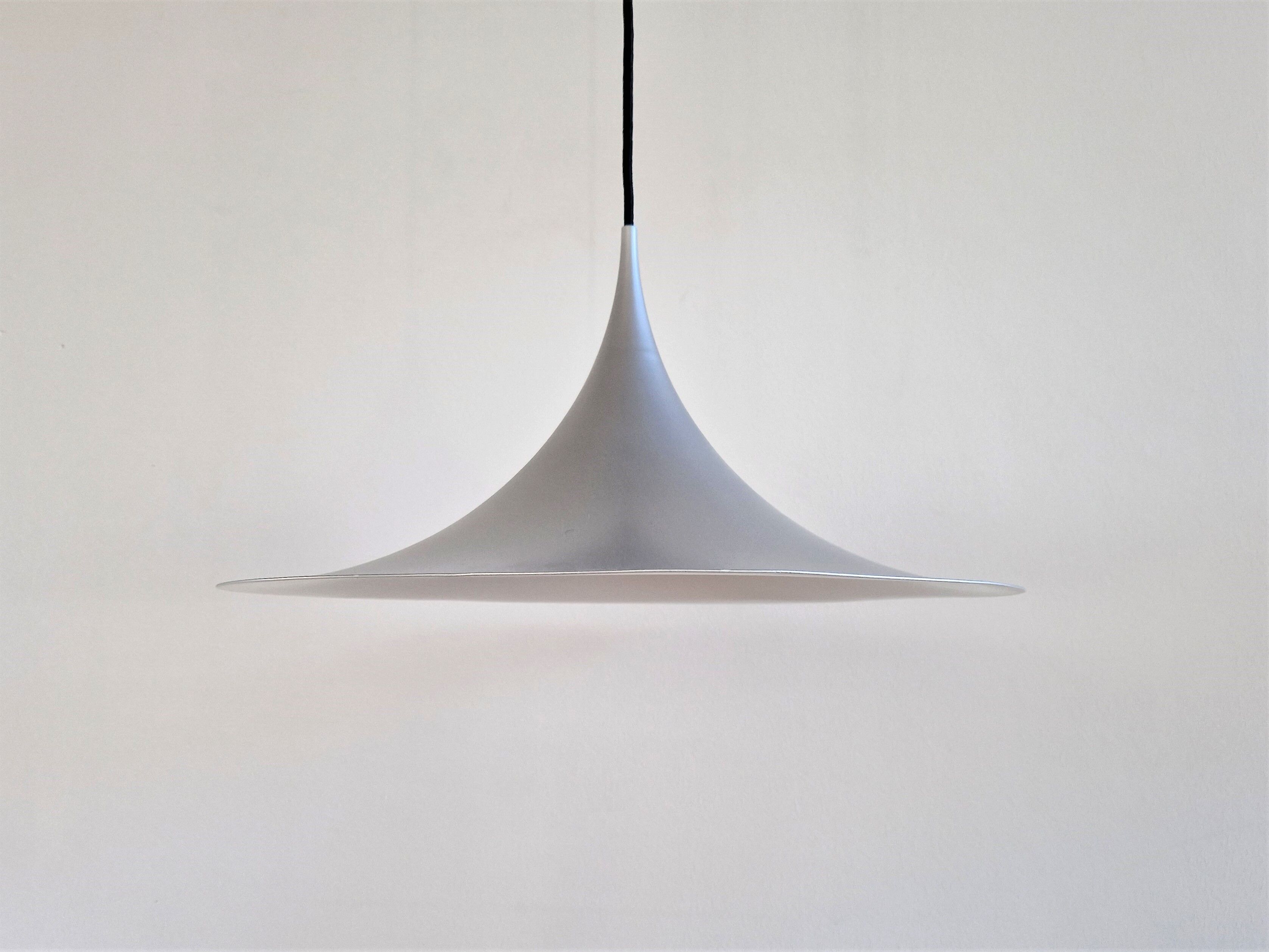 Silver colored Semi pendant lamp by Bonderup & Torsten Thorup for F&M
