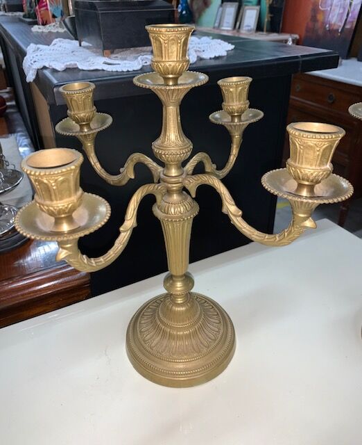 Pair of brass candlesticks