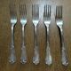 5 silver-plated metal forks with Ercuis hallmark
