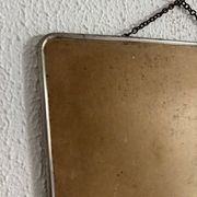 Vintage 1960s barber hairdresser cardboard chain mirror - 29 x 23 cm