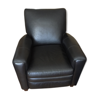 Leather reclining armchair