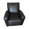 Leather reclining armchair