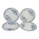 Set of 4 dessert plates in earthenware of St Amand model Regency, iron earth