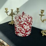 Chinese pot-cover - red - Chinese decoration of plants and flowers - China