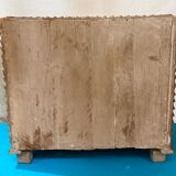 Travel cabinet with multiple drawers in carved wood early 20 th