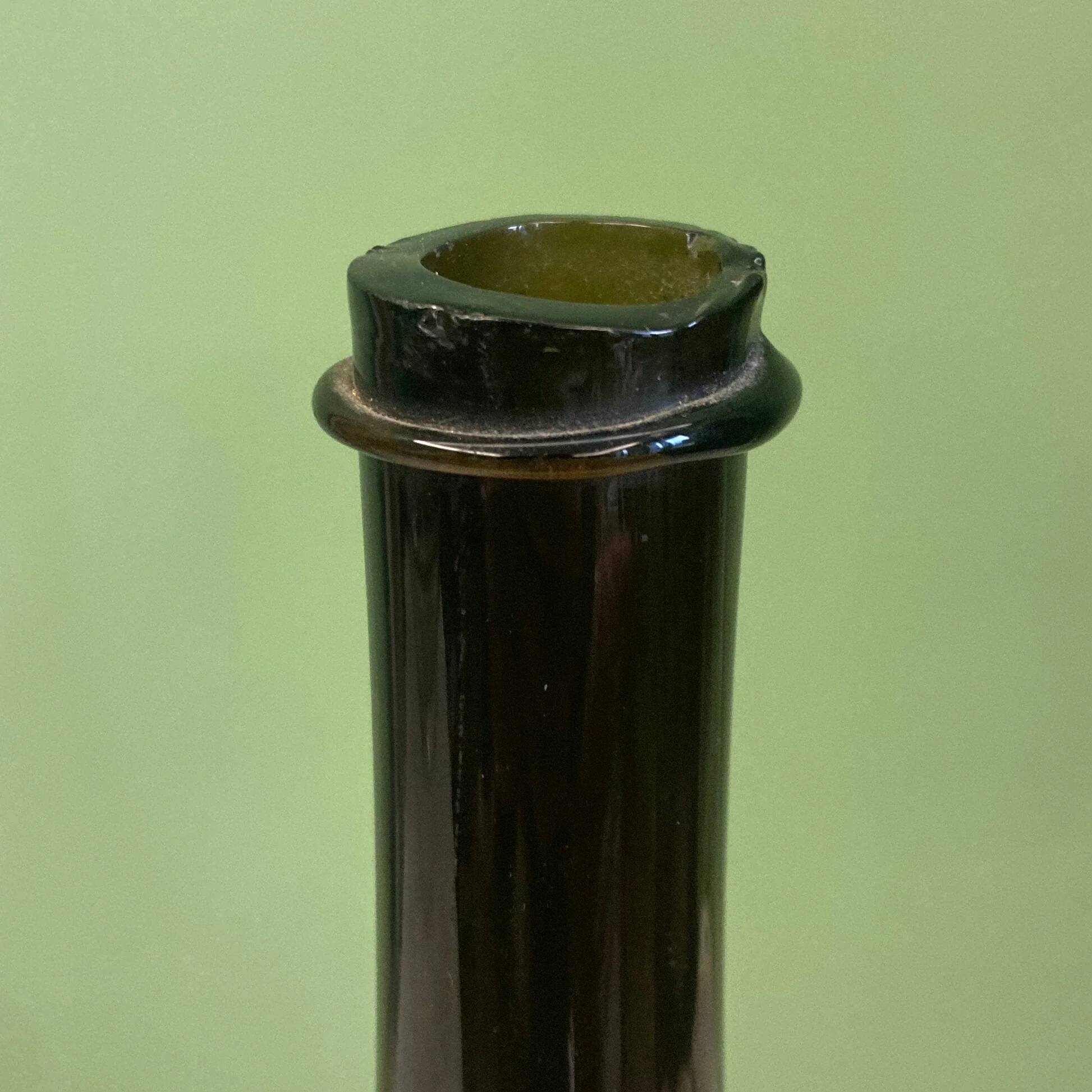 18th-century antique blown glass bottle