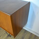 Scandinavian teak and metal row lb Larsen Kofod