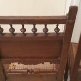 Lot de 2 chaises bois massif tête de lion