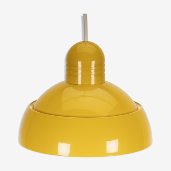 Yellow plastic 70s osram pendant lamp