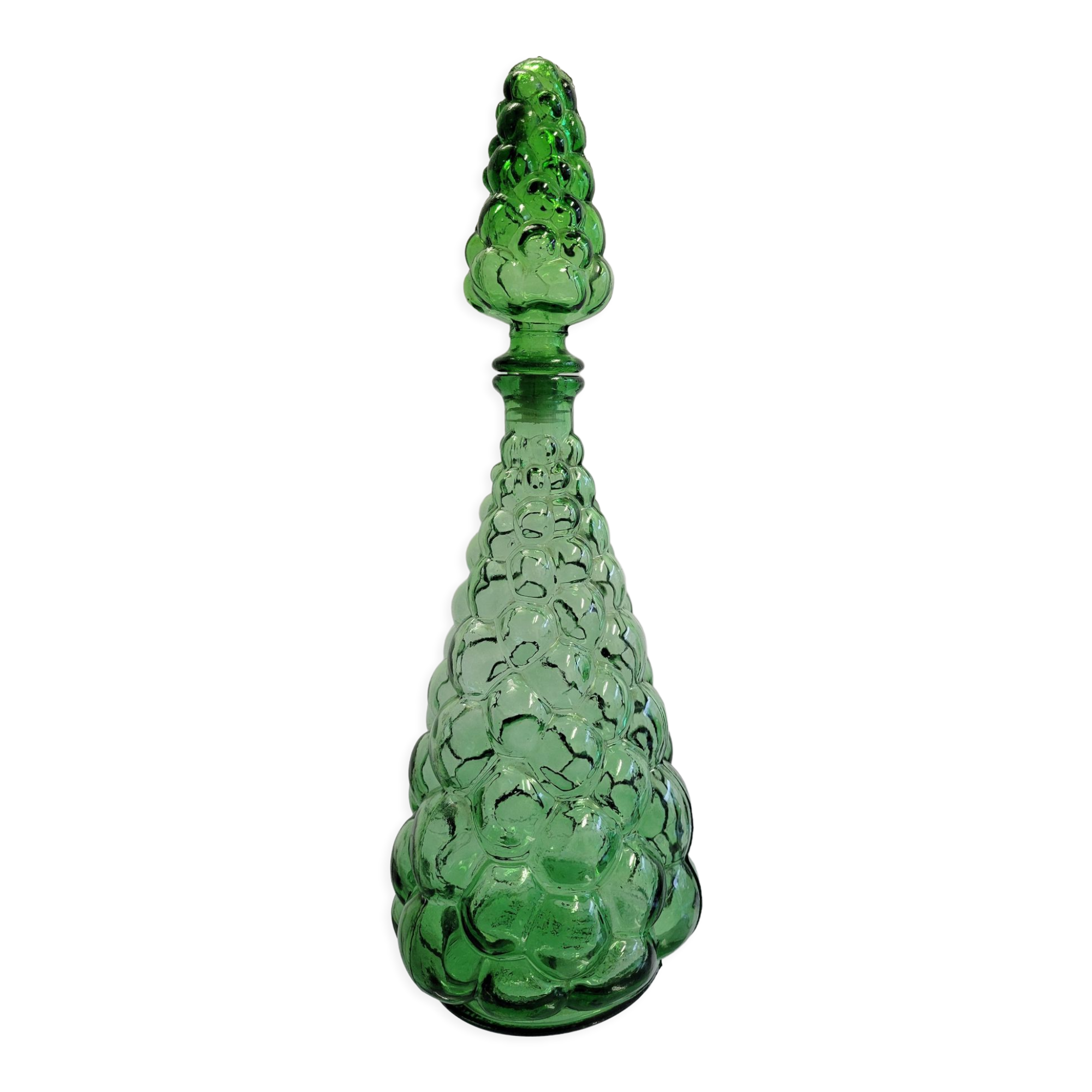 Green Empoli bubbles decanter