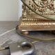 Antique Large Cassolette Lamp Empire Greek Roman Gilded Wood 19th Century 60