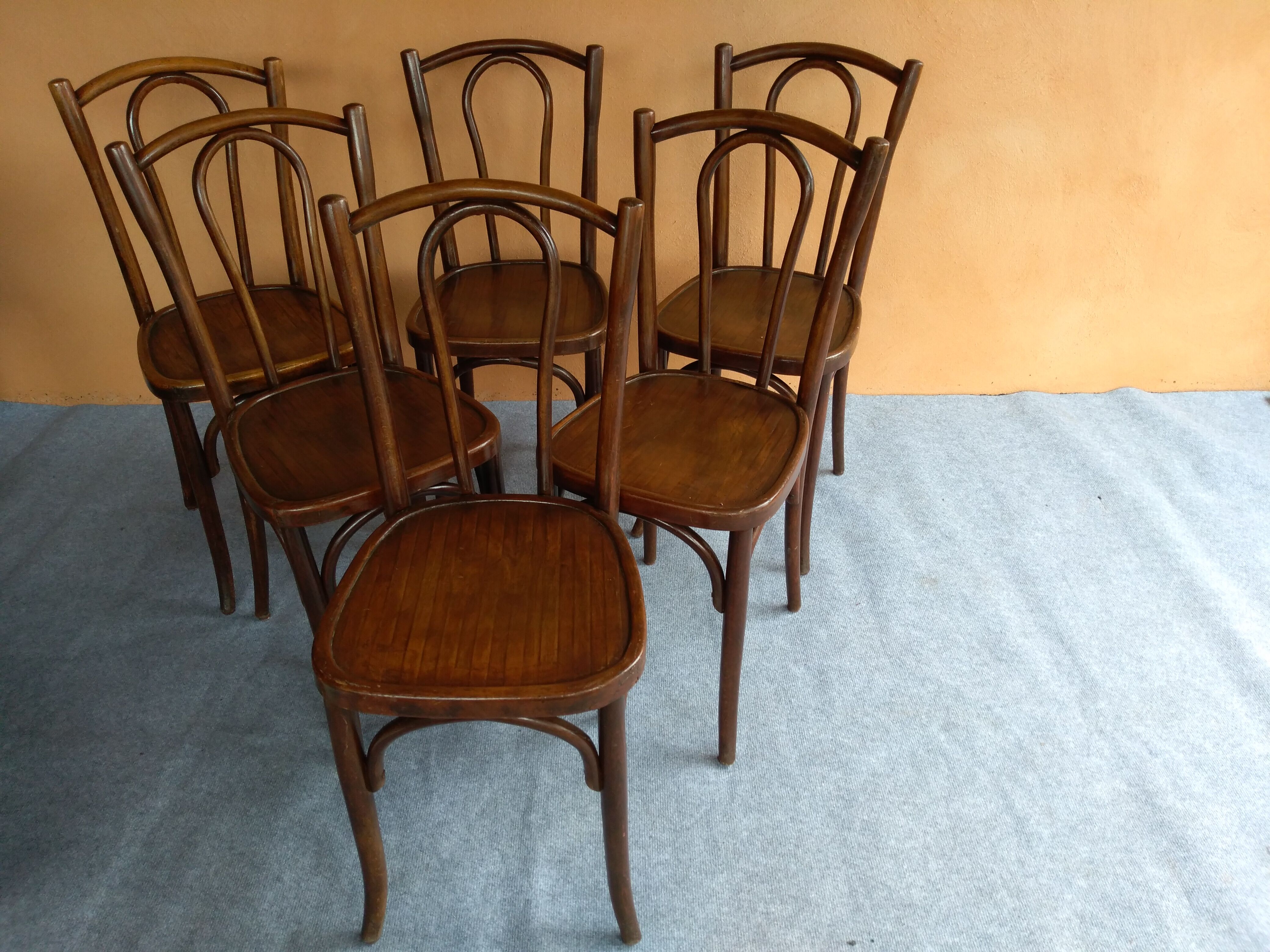 Suite 6 chaises bistrot Luterma 1930