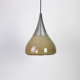 Suspension marron glacé en verre opaline