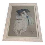 Tableau ancien animalier, Pastel.
