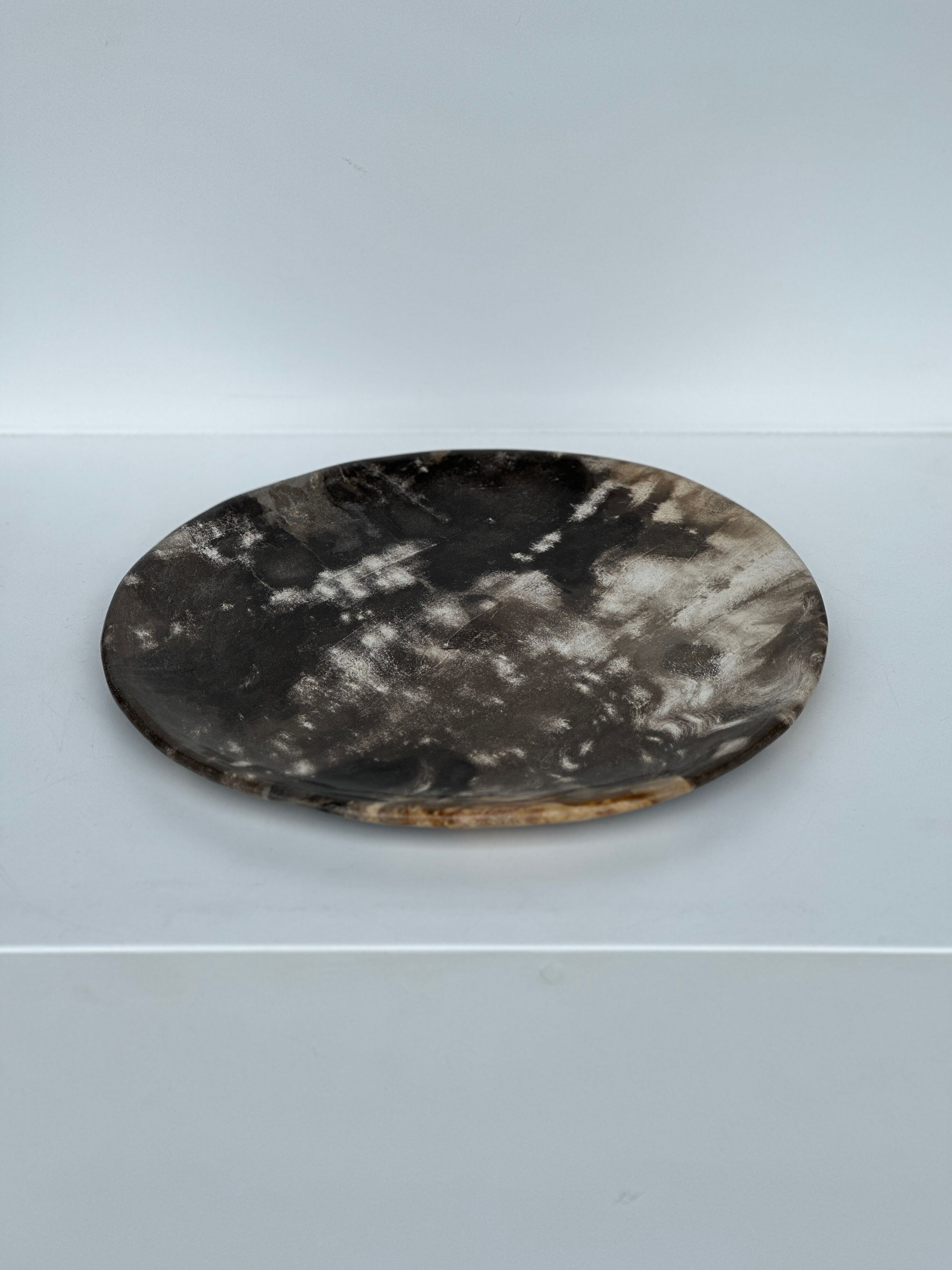 Dish in petrified wood