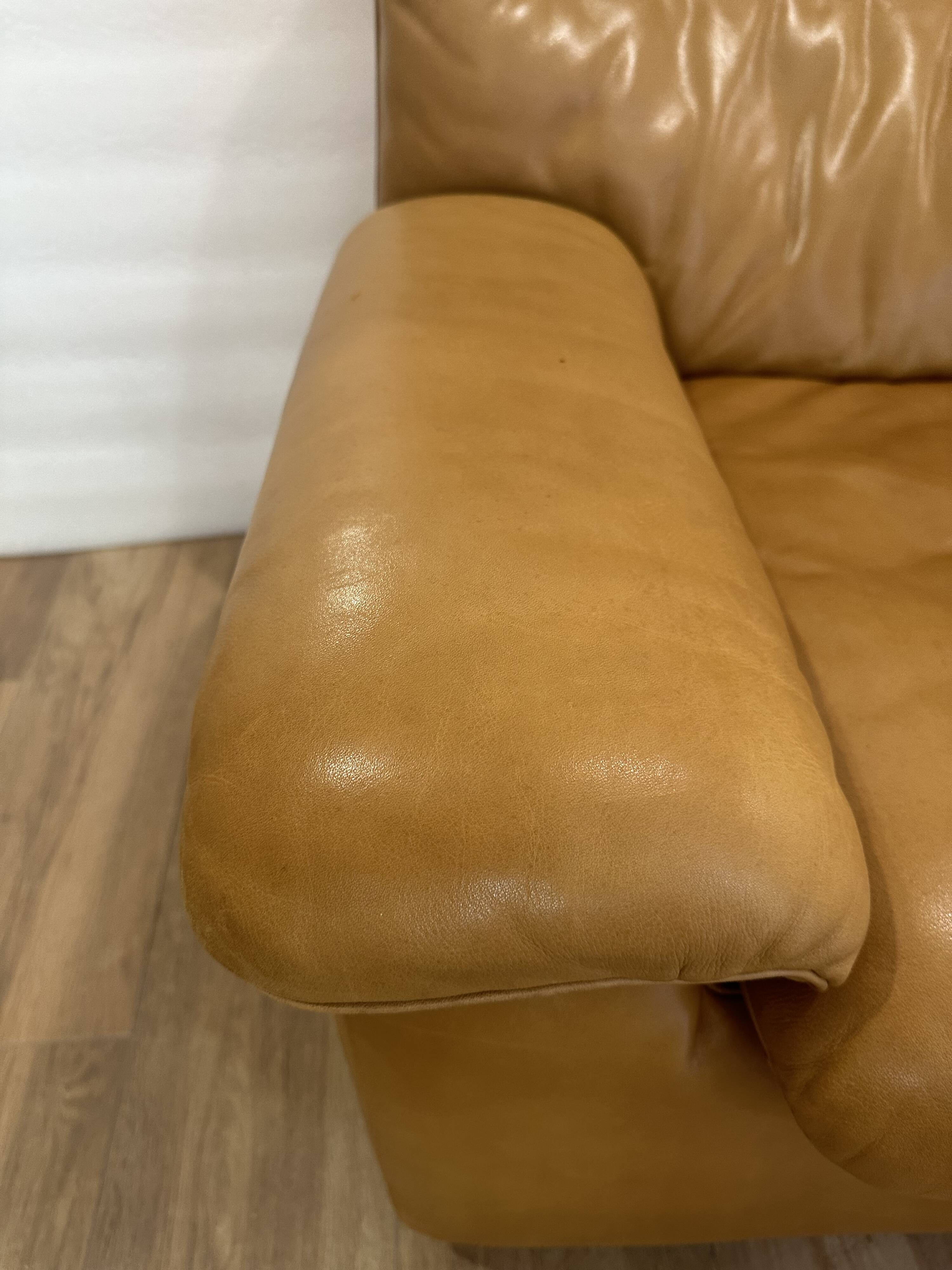 De Sede Leather Sofa Switzerland 1980s