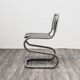 Set of 4 chrome steel rocking chairs, vintage modern 80s design.