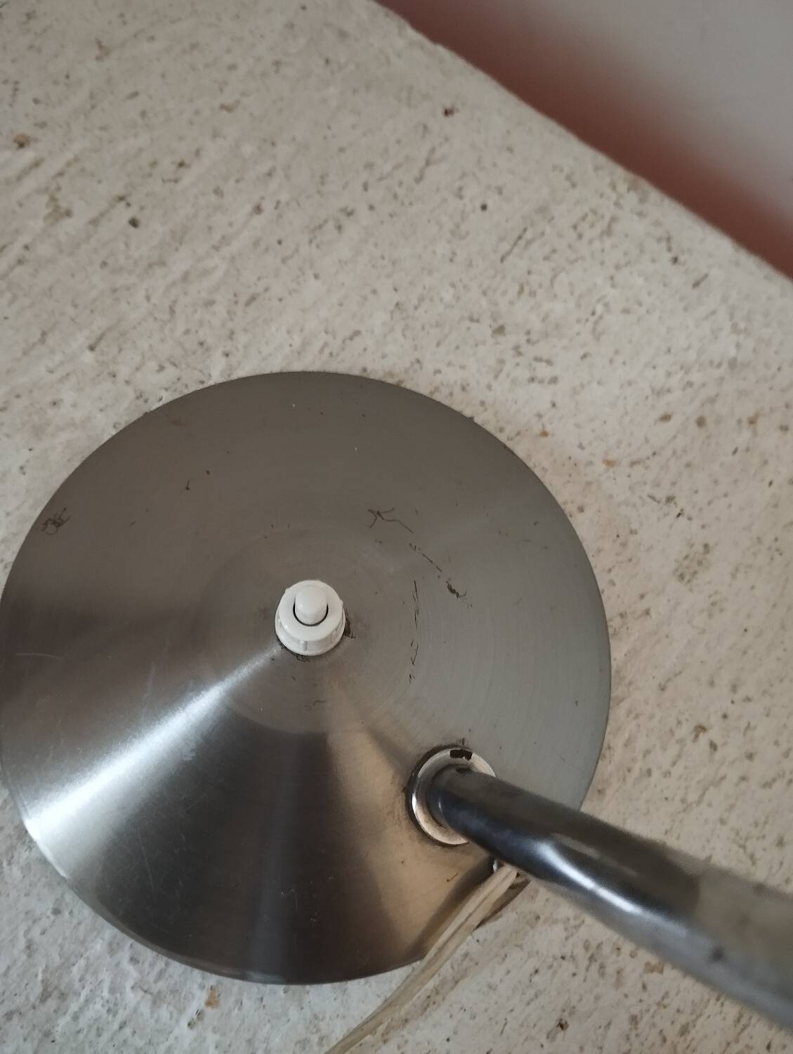 Vintage brushed aluminum wall lamp