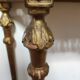 Console in gilded wood and red marble from the 1920s