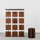 Vintage modern german geometric wall coat rack with umbrella stand, 1960s
