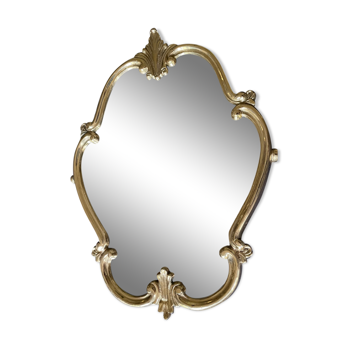 Gilded bronze mirror, 36x28 cm