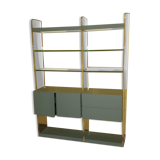 Étagère design plexiglas, verre et bois