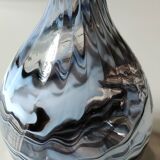 Dorotheenhütte designer vase. Blown glass with smoke swirls/volutes.