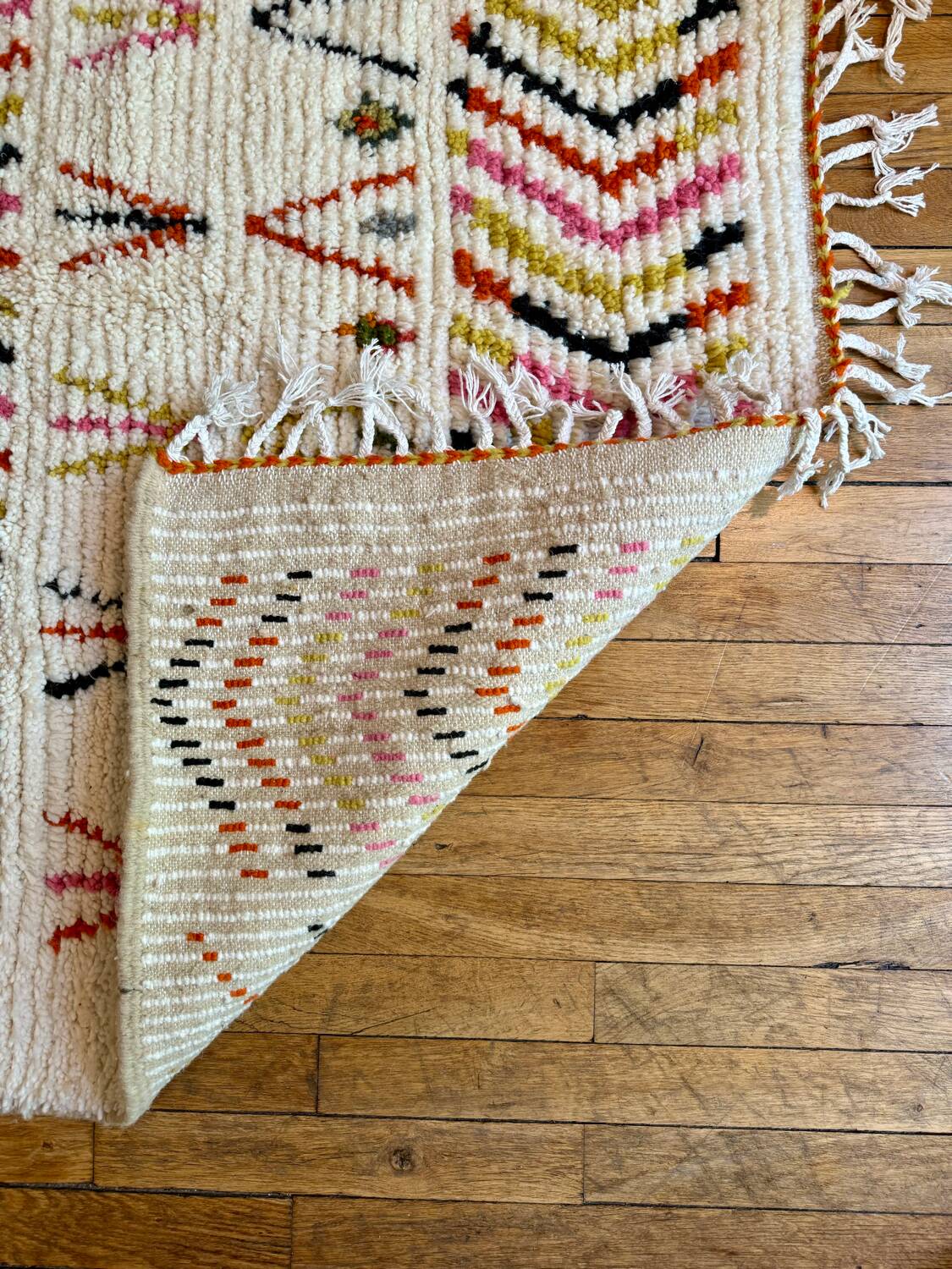 100% wool Berber rug Beni Ouarain 153 x 244