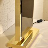 Mirror table lamp and brass 70s