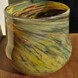 Multicolored vase Claude Maurin 1977