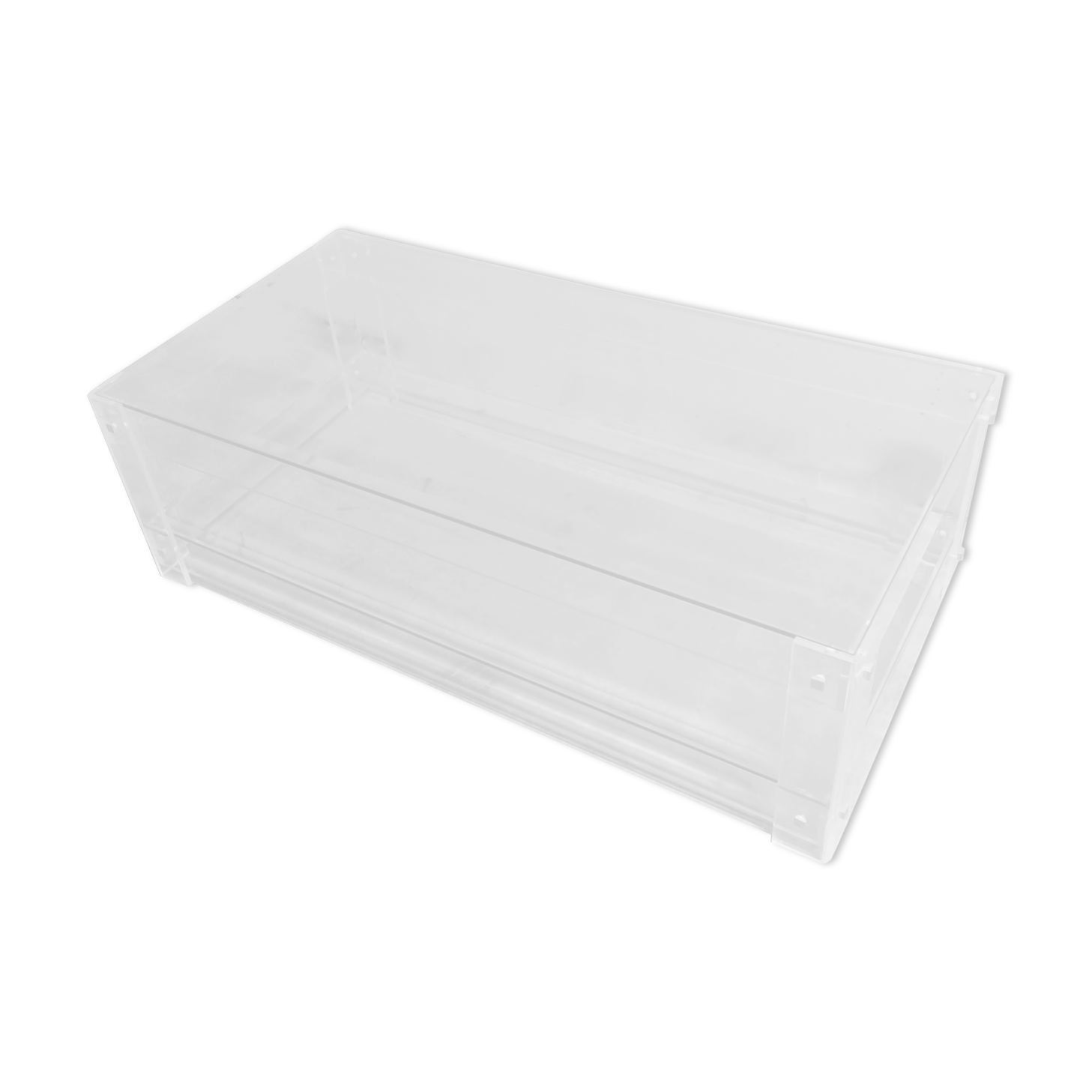 Acrylic and glass coffee table