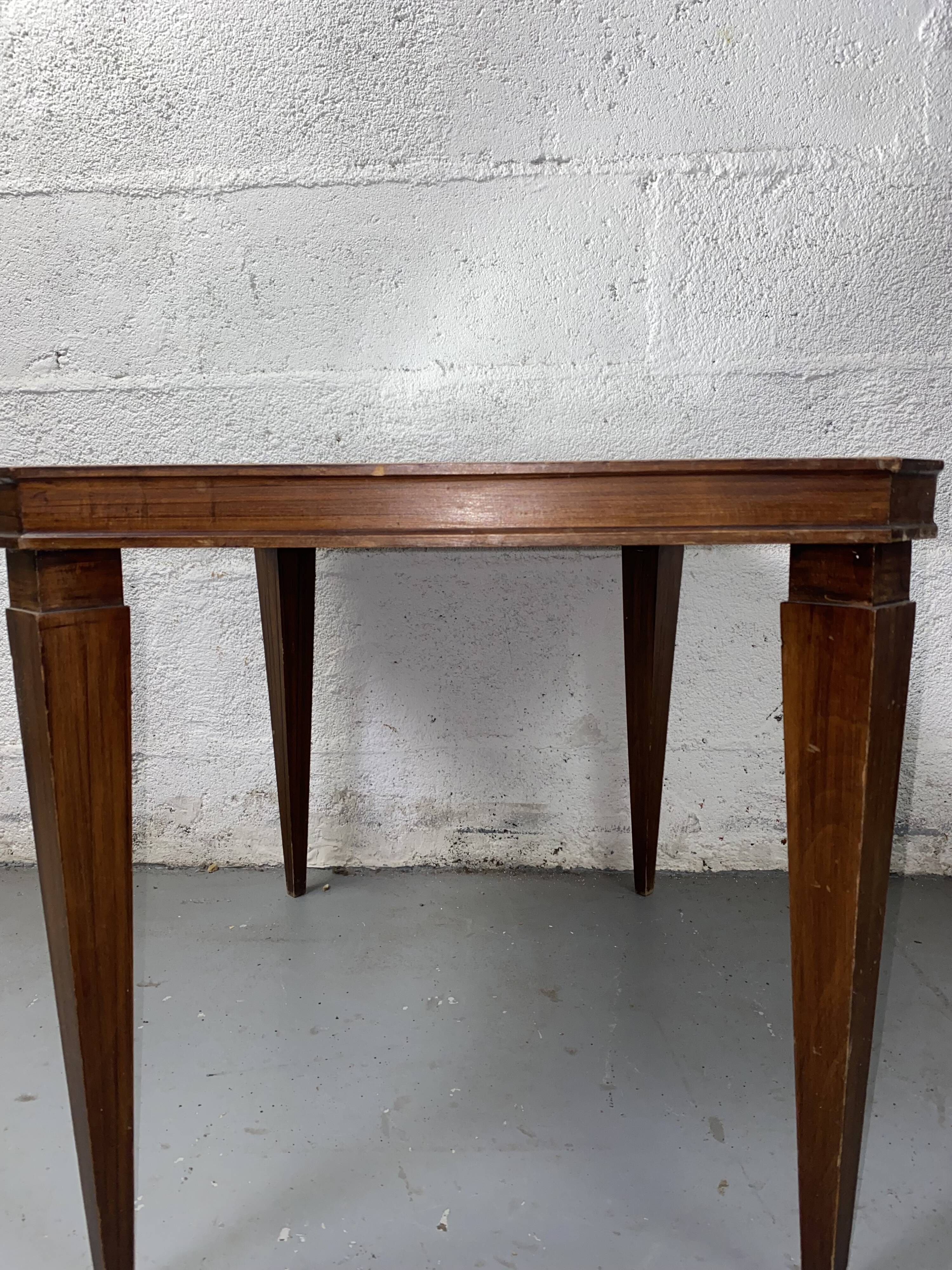 Table basse rectangle années 40 miroir