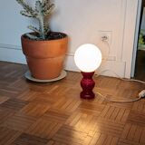 Lampe bilboquet globe 1970